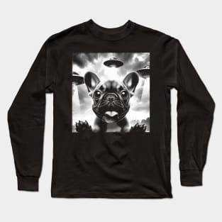 French Bulldog UFO Fiesta Fun and Fashionable T-shirts for Bulldog Long Sleeve T-Shirt